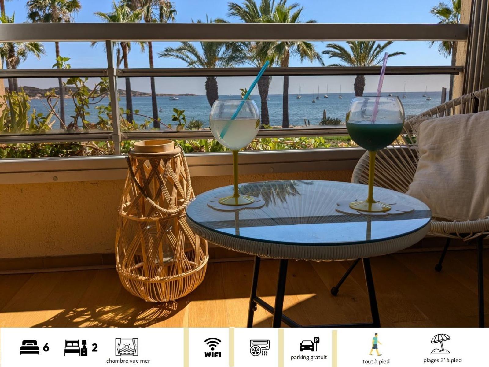 T3 vue mer et parking gratuit Sanary-sur-Mer Eksteriør bilde